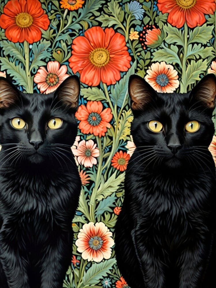 William Morris Black Cats