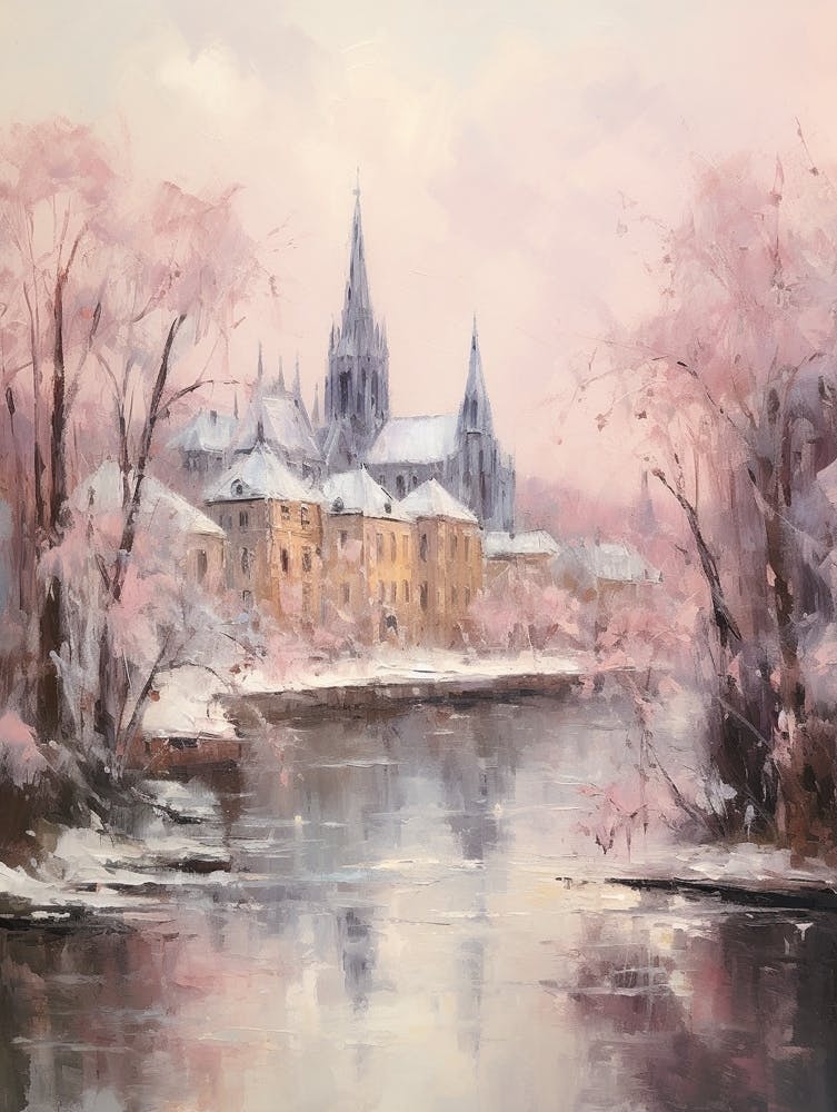 Dreamy Winter Painting Cologne France 1