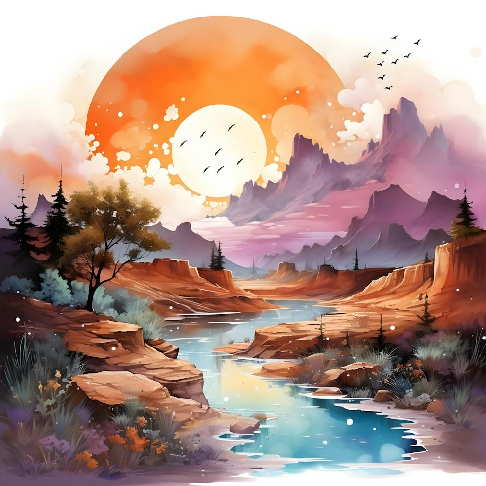 Autumn-Inspired Geometric Wall Art - Minimalist Abstract Design with Warm Earthy Tones and Natural Elements 1