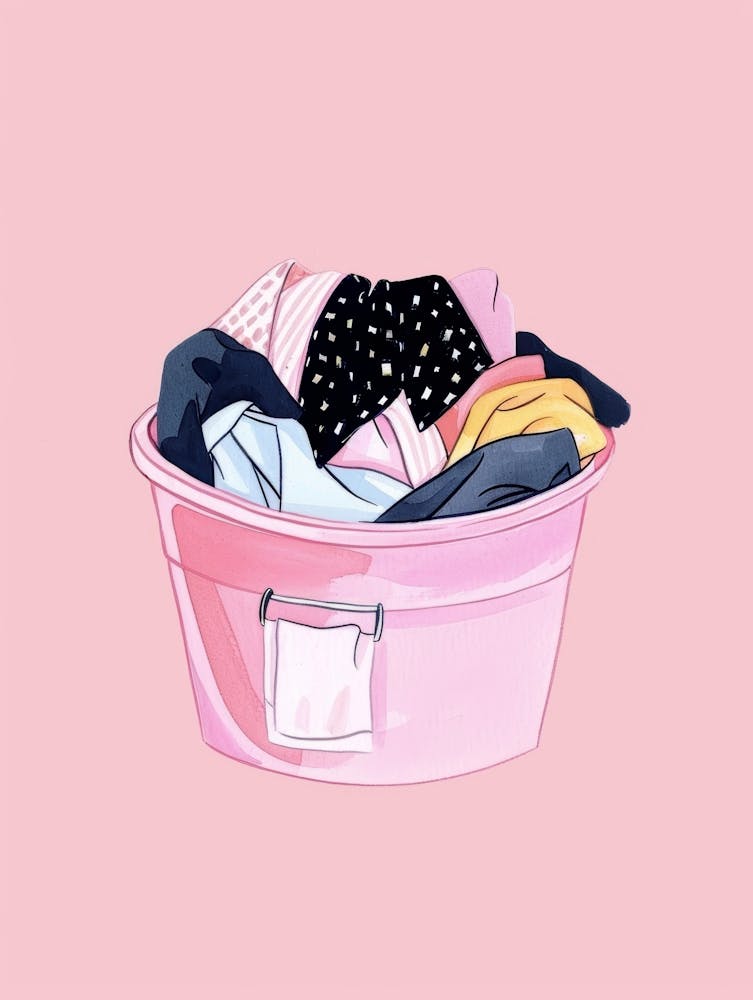 Pink Laundry Basket