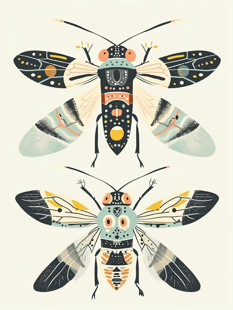 Colourful Insect Illustration Hornet 9
