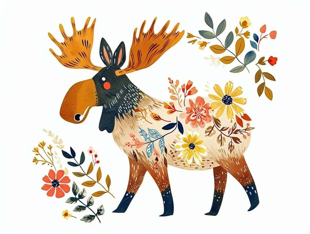 Little Floral Moose 1