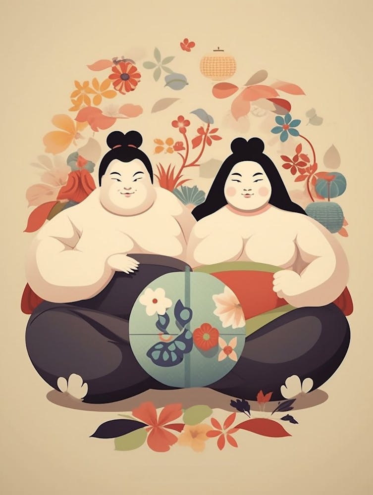 Sumo Wrestlers Japanese 1