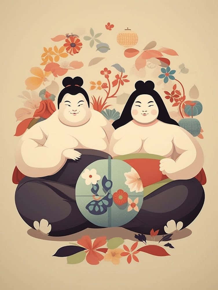 Sumo Wrestlers Japanese 1