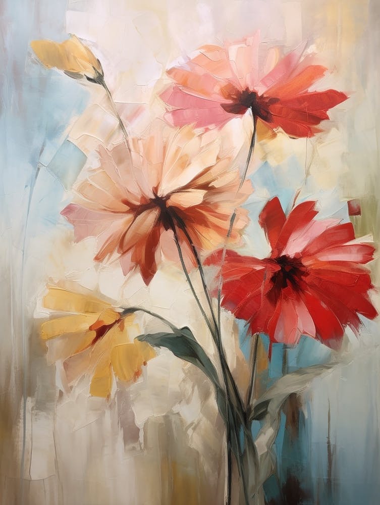 Fall Flower Painting Gerbera Daisy 3