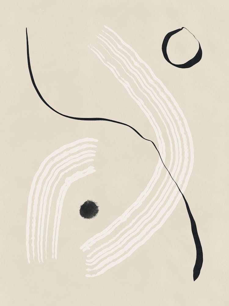 Abstraktes Zen-Line-Art