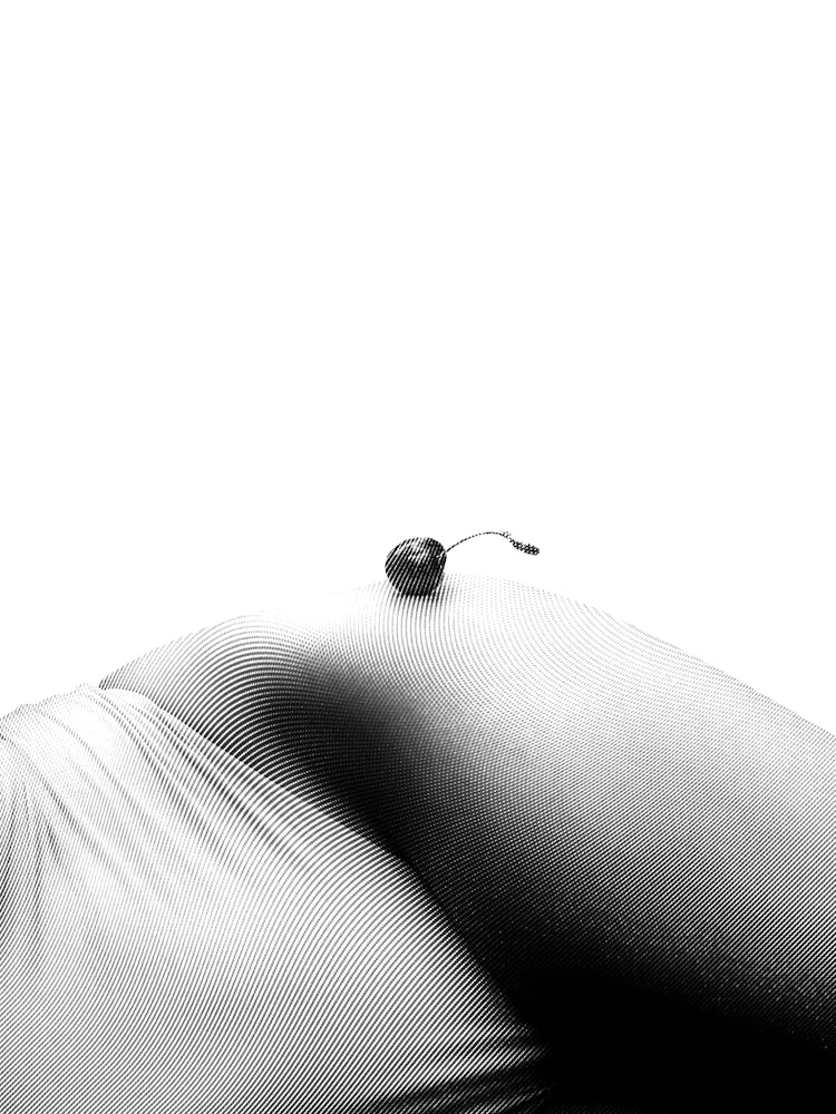 Cherry on top abstract female body art print