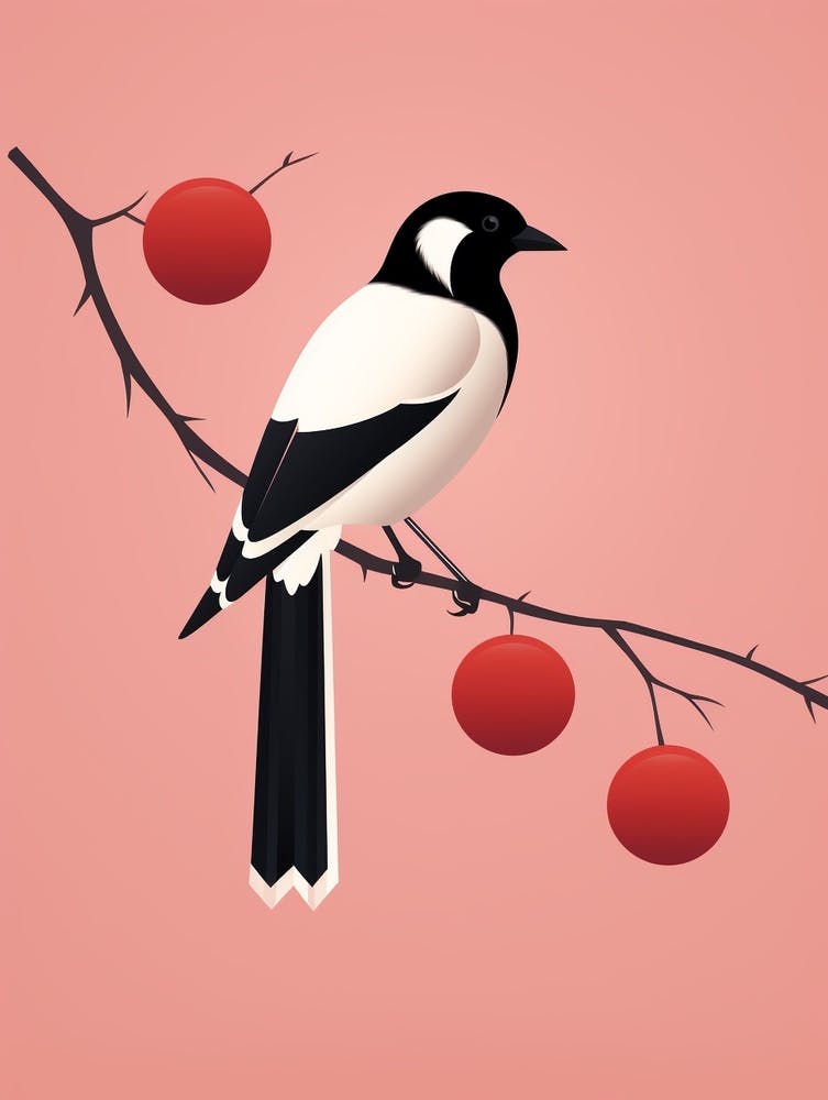 Minimalist Magpie 1 Illustration