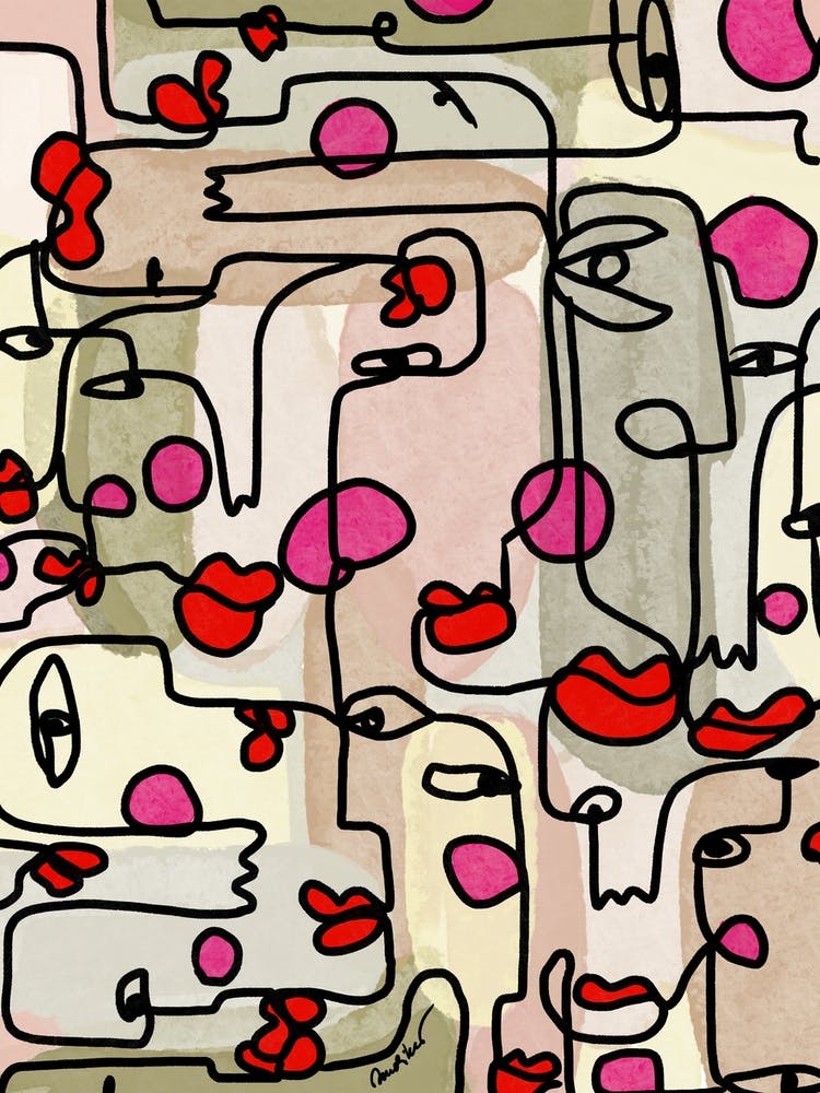 Abstract Minimalistic Faces