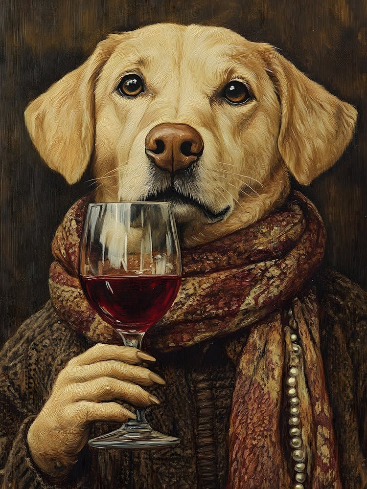 Whimsical Lab Drinking