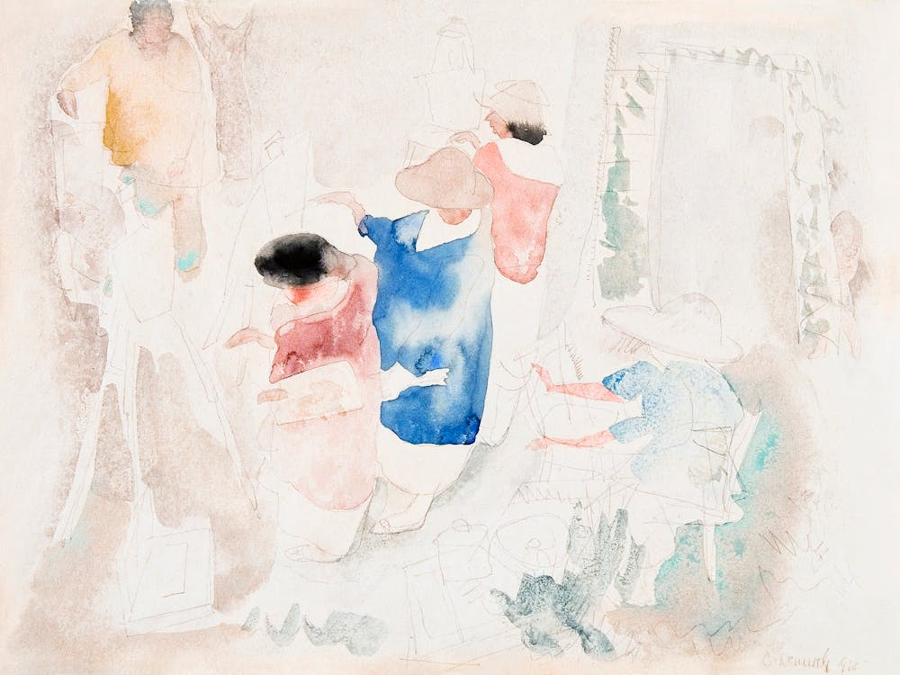 Artists Sketching (1916), Charles Demuth