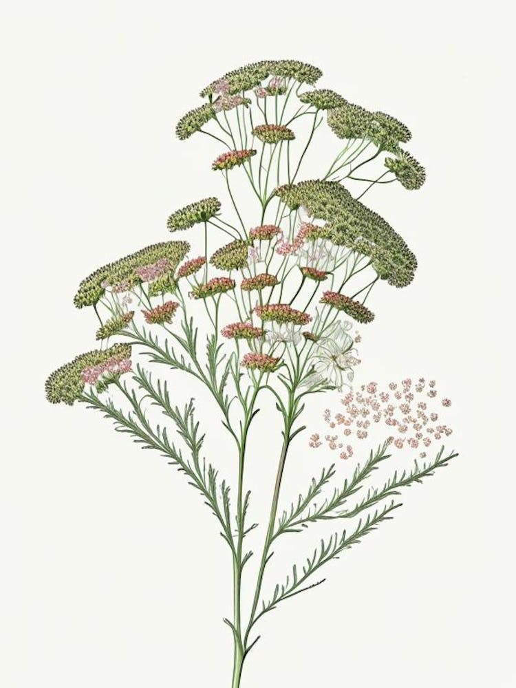 Yarrow Floral Quentin Blake Inspired Illustration 2 Flower