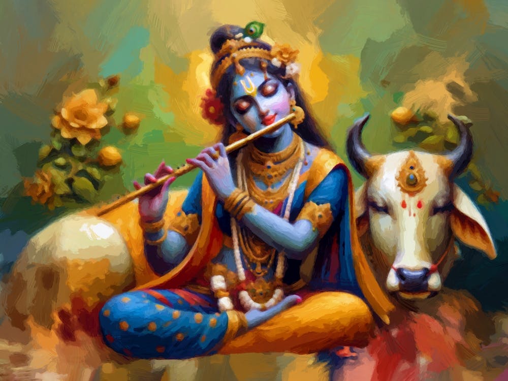 Melodies of Devotion: Radha's Flute Serenade
