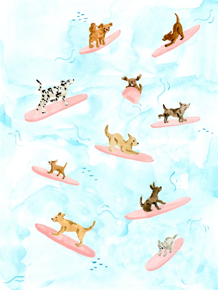 Dogs Surfing