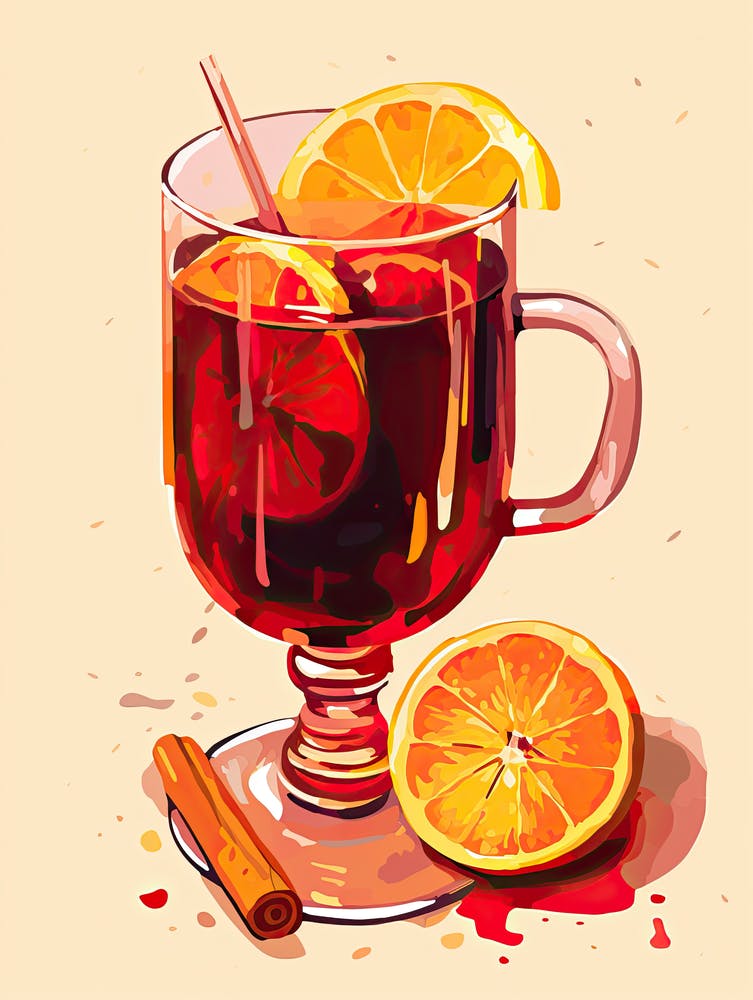 Mulled Wine, Gluhwein, Christmas art 2