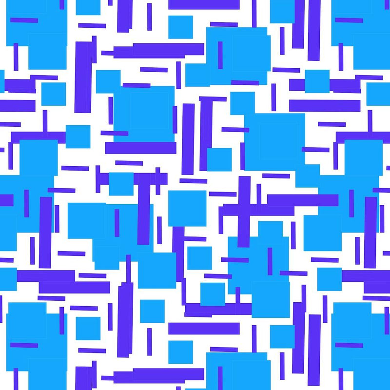 Shapely Overlap Navy Turquoise Geometric Abstract 1