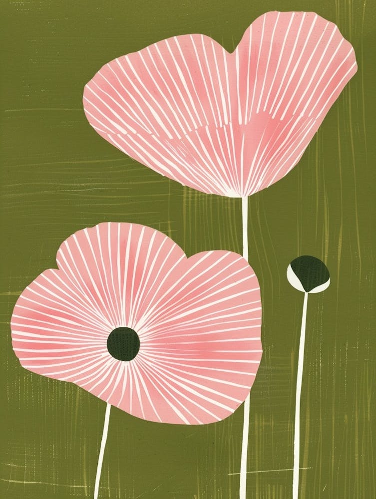 Pink & Green Moonflower 2