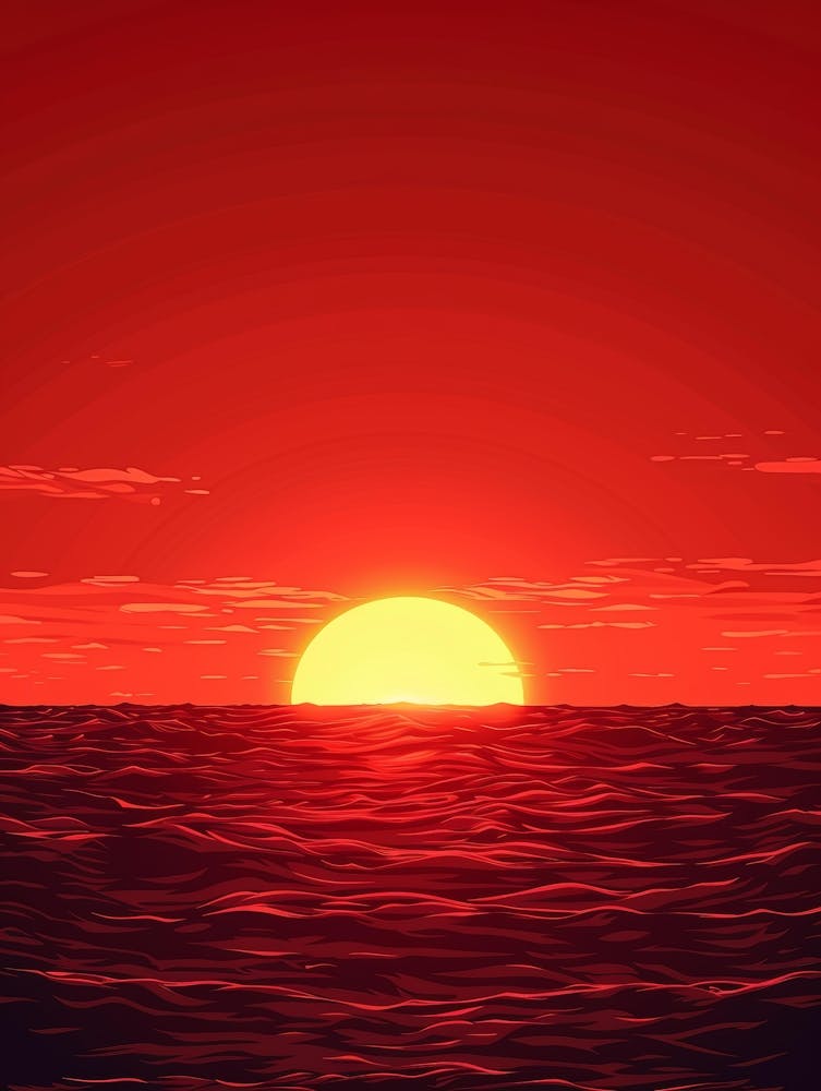 Sunset Over The Ocean 91