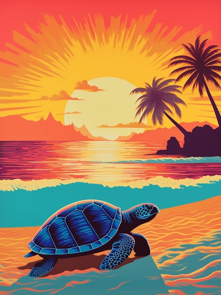 Colour Pop Sea Turtle On The Beach 2