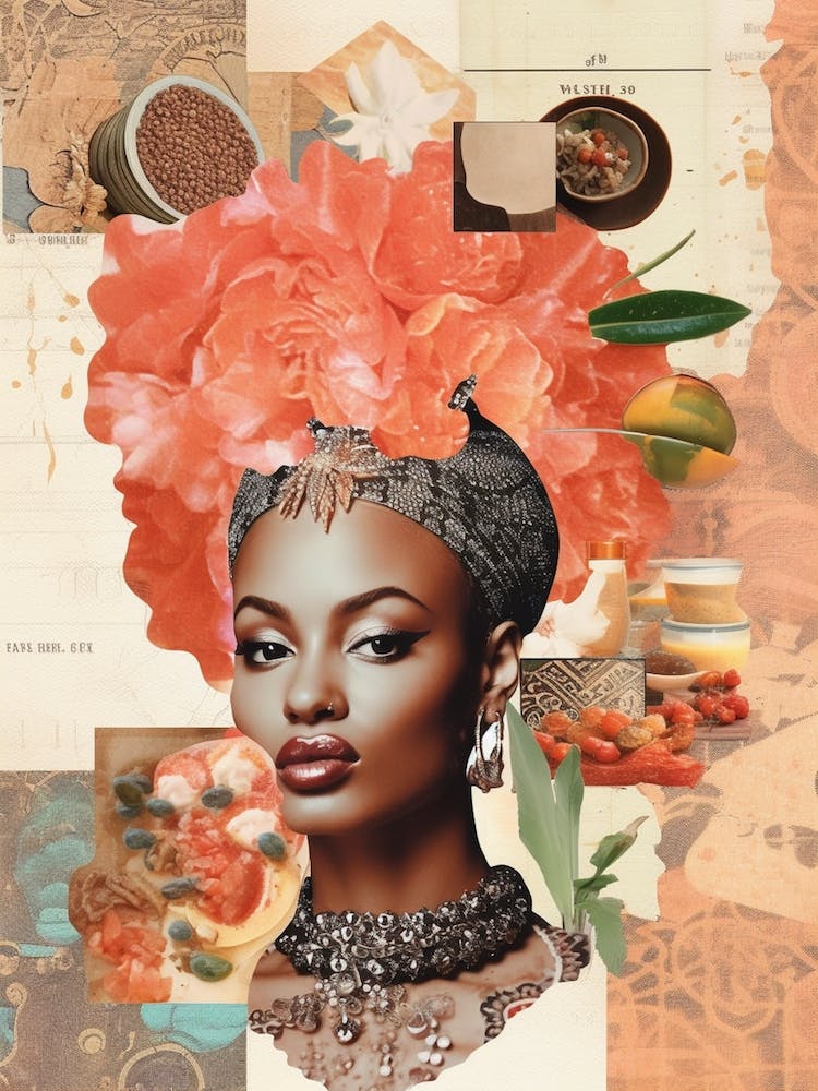 Afro Collage Portrait 13