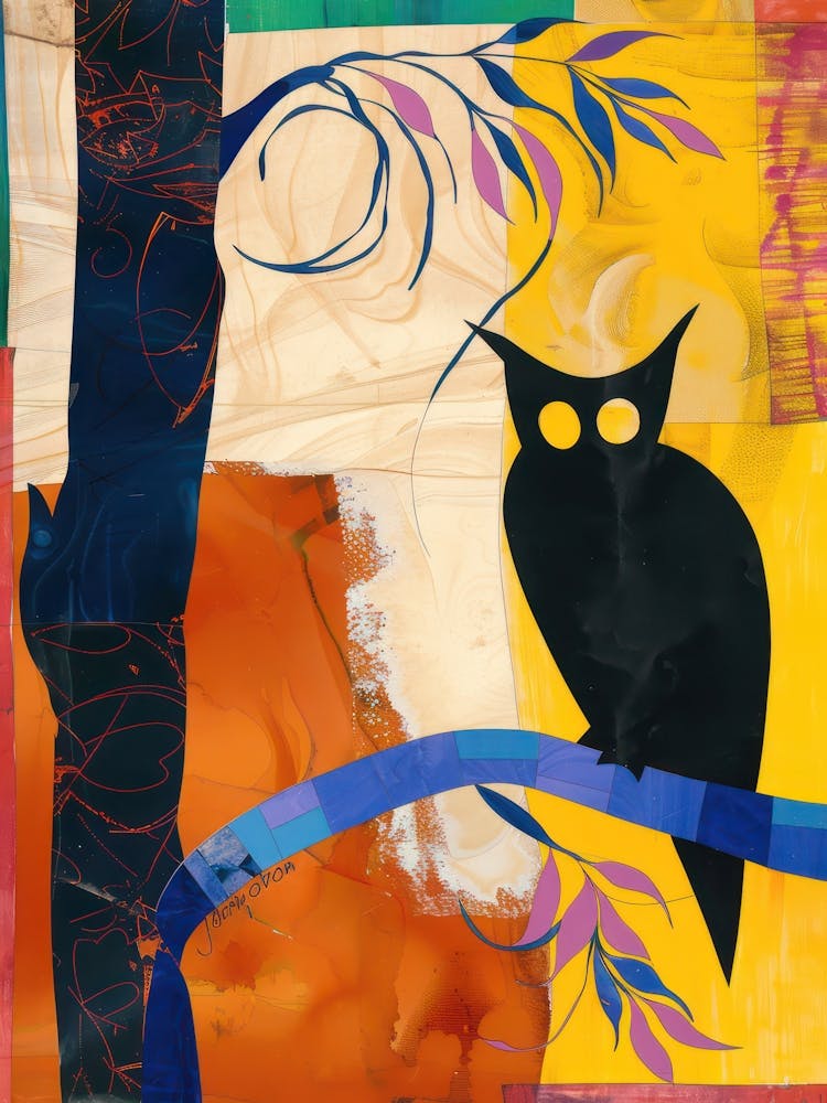 Owl 3 Cut Out Collage