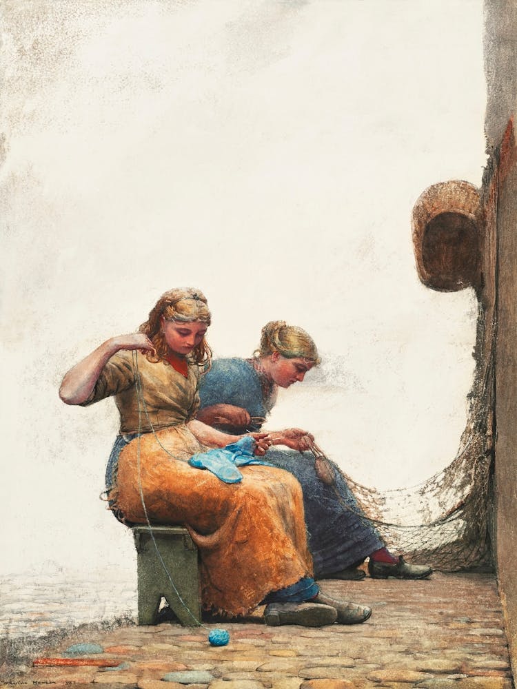 Mending The Nets (1882), Winslow Homer