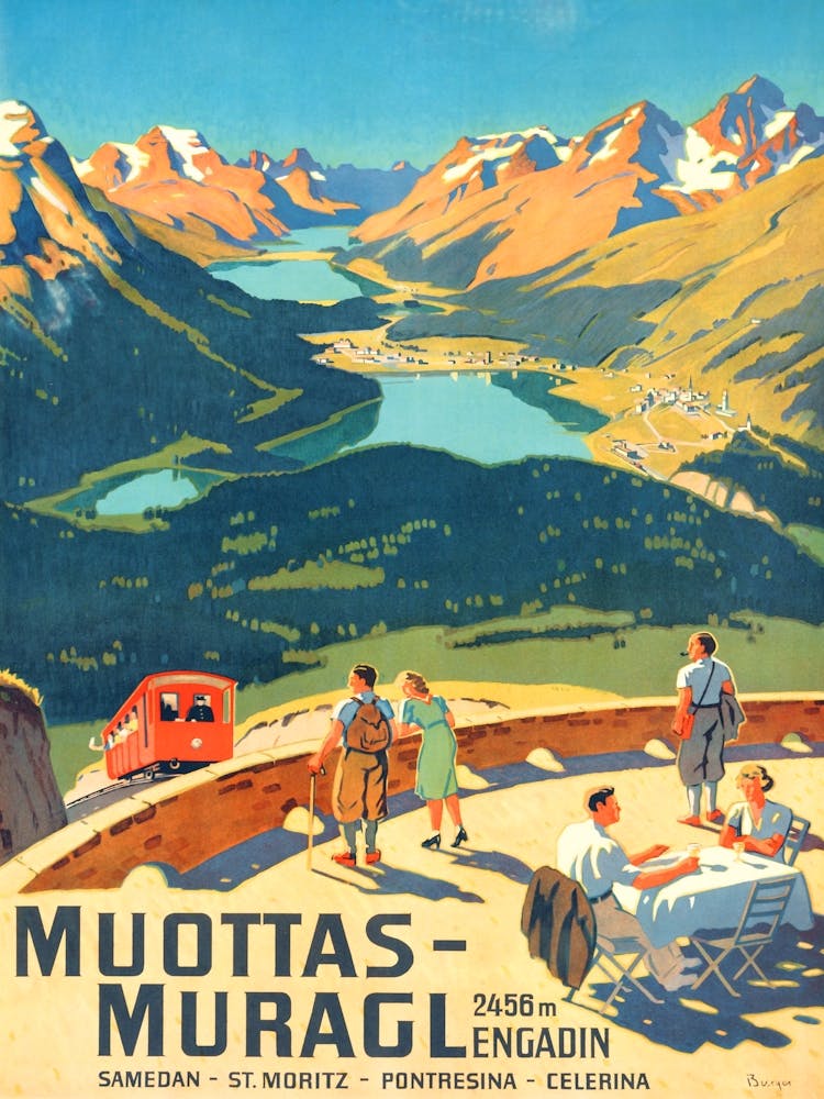 Muottas Muragl Bahn, Engadin, Switzerland