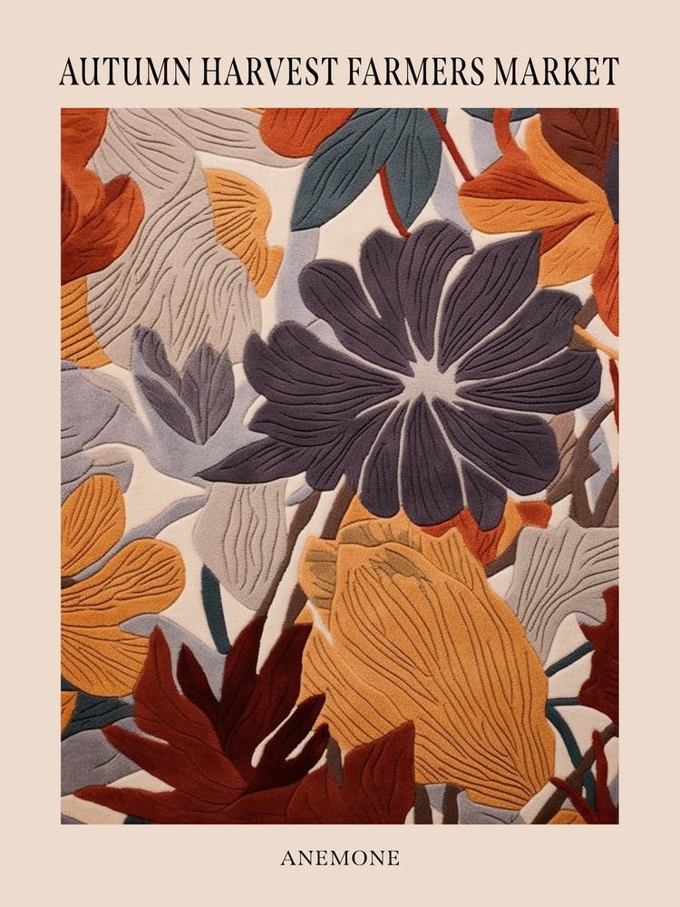 Fall Botanicals Anemone 2 Poster