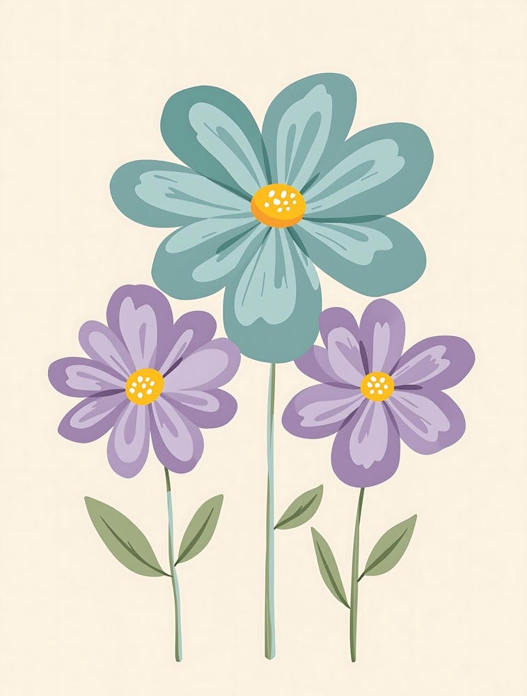 Minimalist Wildflowers with Elegant Line Details