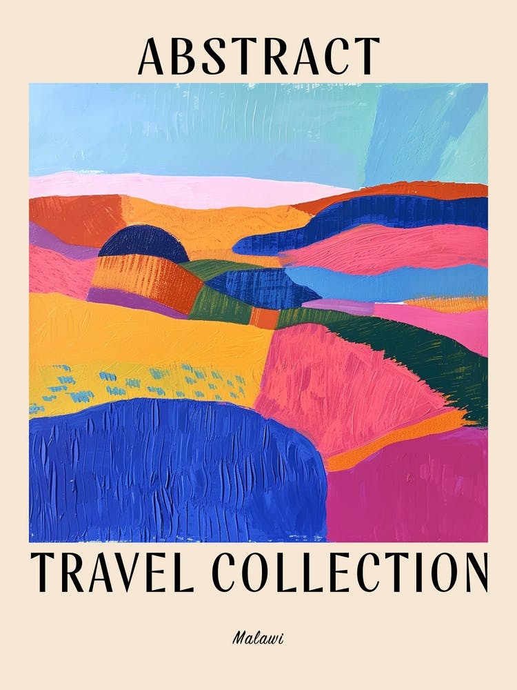Abstract Travel Collection Poster Malawi 1