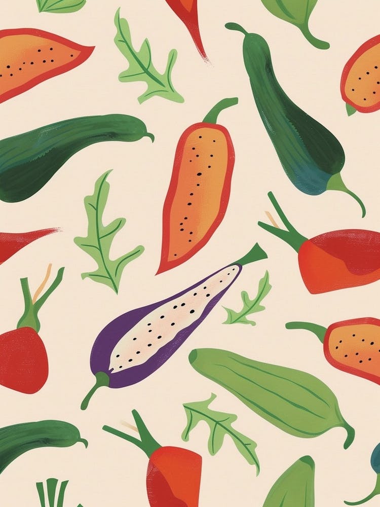 Vegetable Selection Illustration