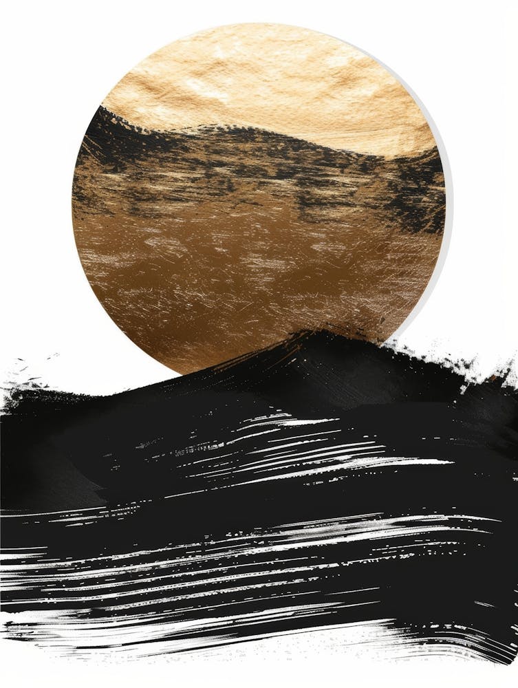 Gold And Black Brushstrokes 6