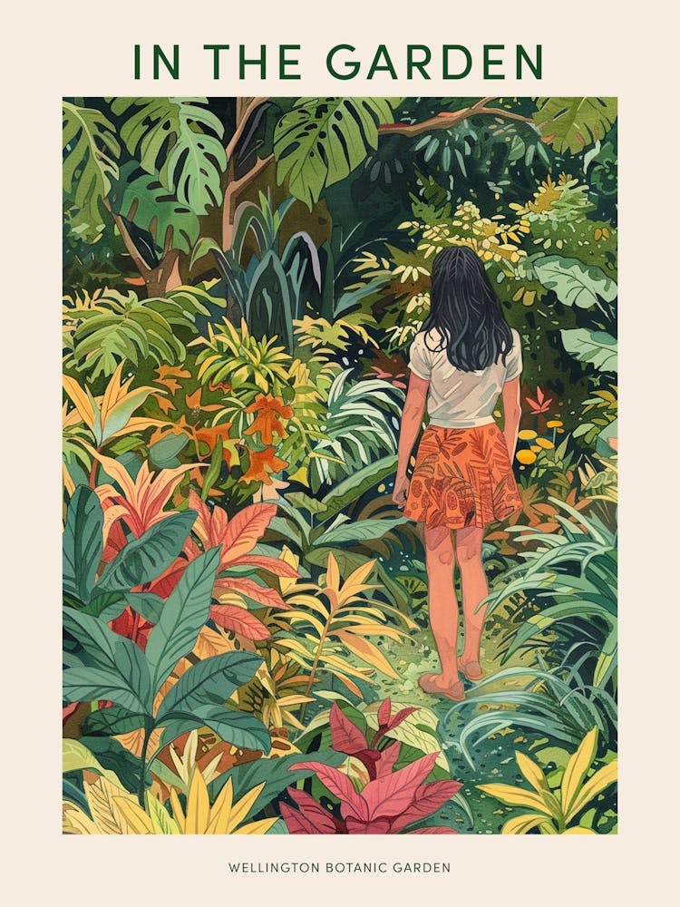 In The Garden Poster Wellington Botanic Garden New Zealand 2