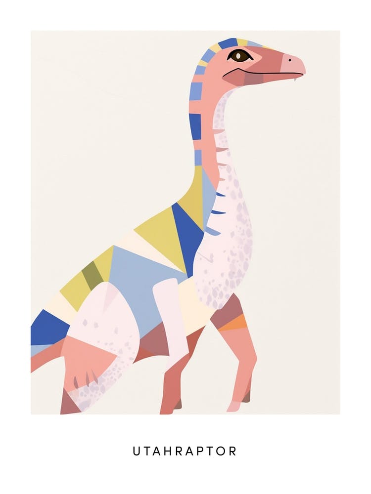 Nursery Dinosaur Art Utahraptor 1 Poster