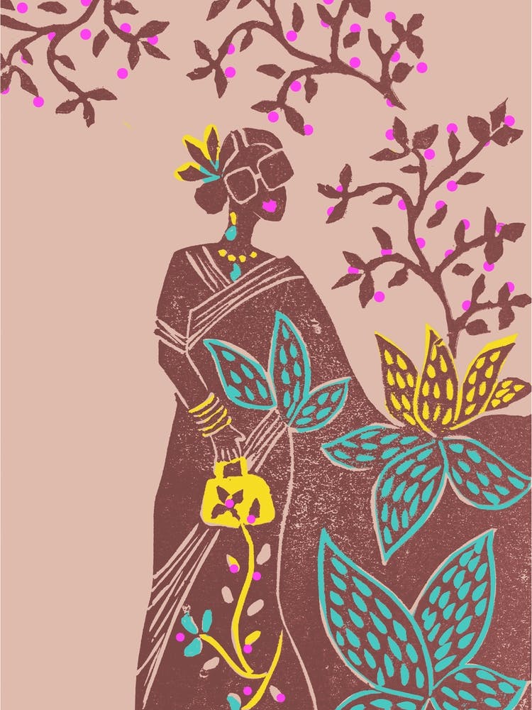 Fancy Lady In A Sari