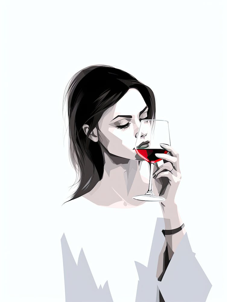 Woman Drinking Wine
