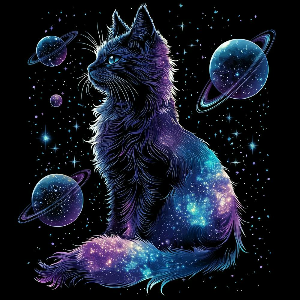 Galaxy Cat print 1