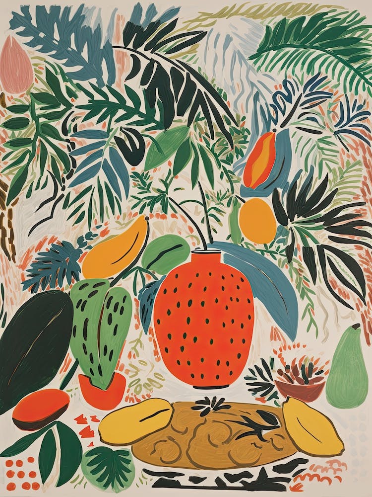 Papaya Fruit Drawing 2