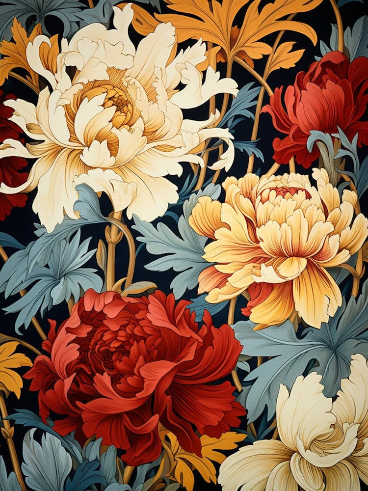 Peony Flower Pattern 1