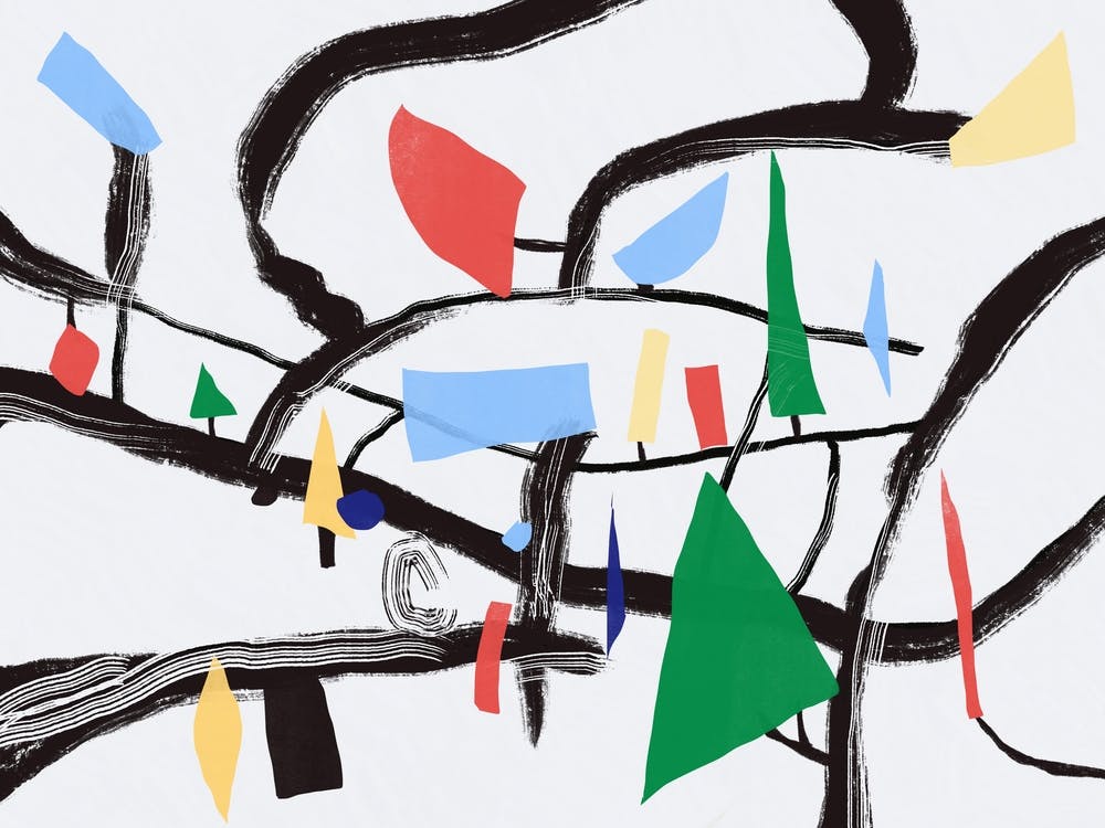 Abstract leaves composition