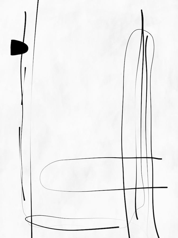 Black and White Abstract  Painting No.1