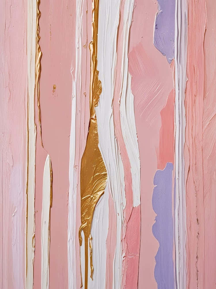 Abstract Pink And Gold no1