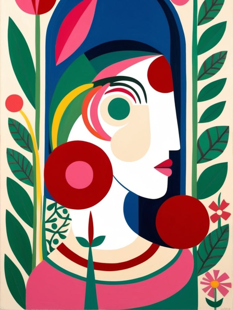 'Woman With Flowers' 1