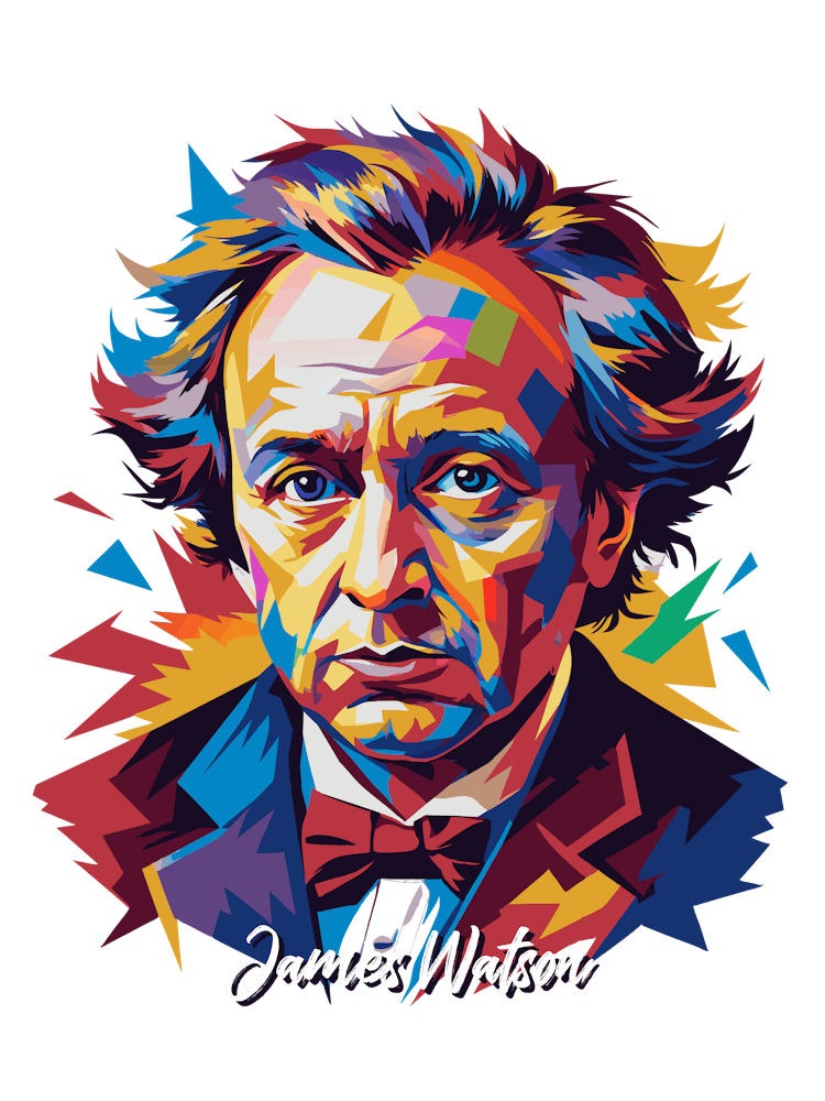 James Watson 02 Portrait WPAP Pop Art