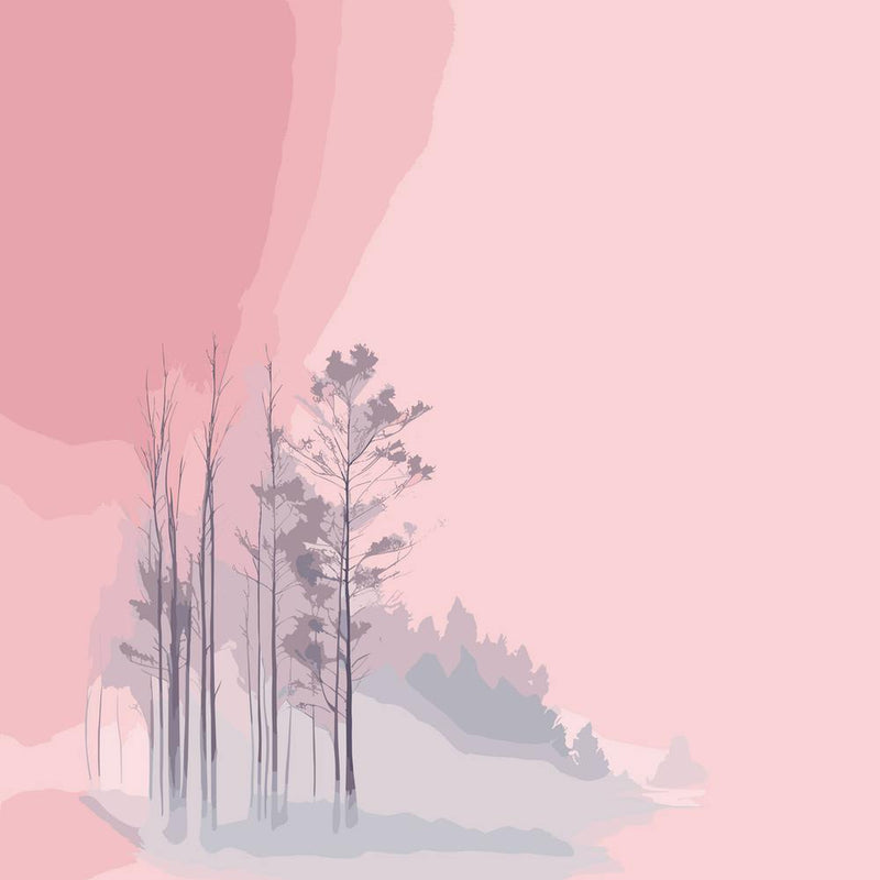 Pink Forest With Trees