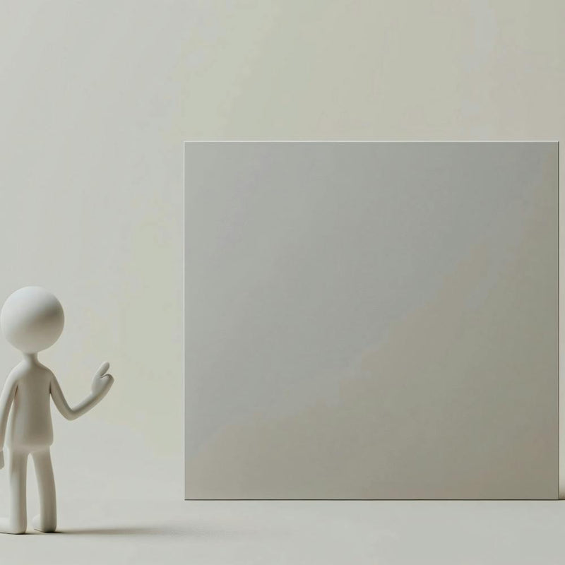 3d Character Standing Next To Blank Wall