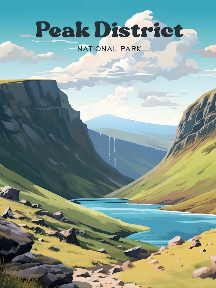 Peak District National Park England Adventure Travel Art