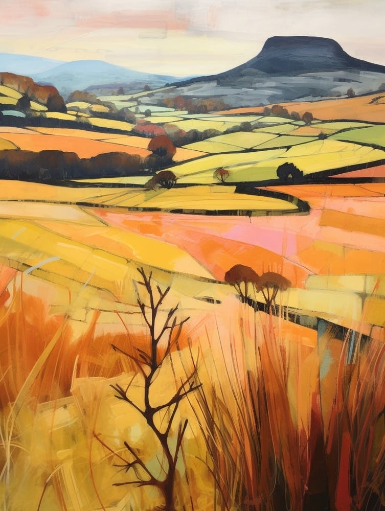 Autumn National Park Painting Brecon Beacons National Park Wales 1