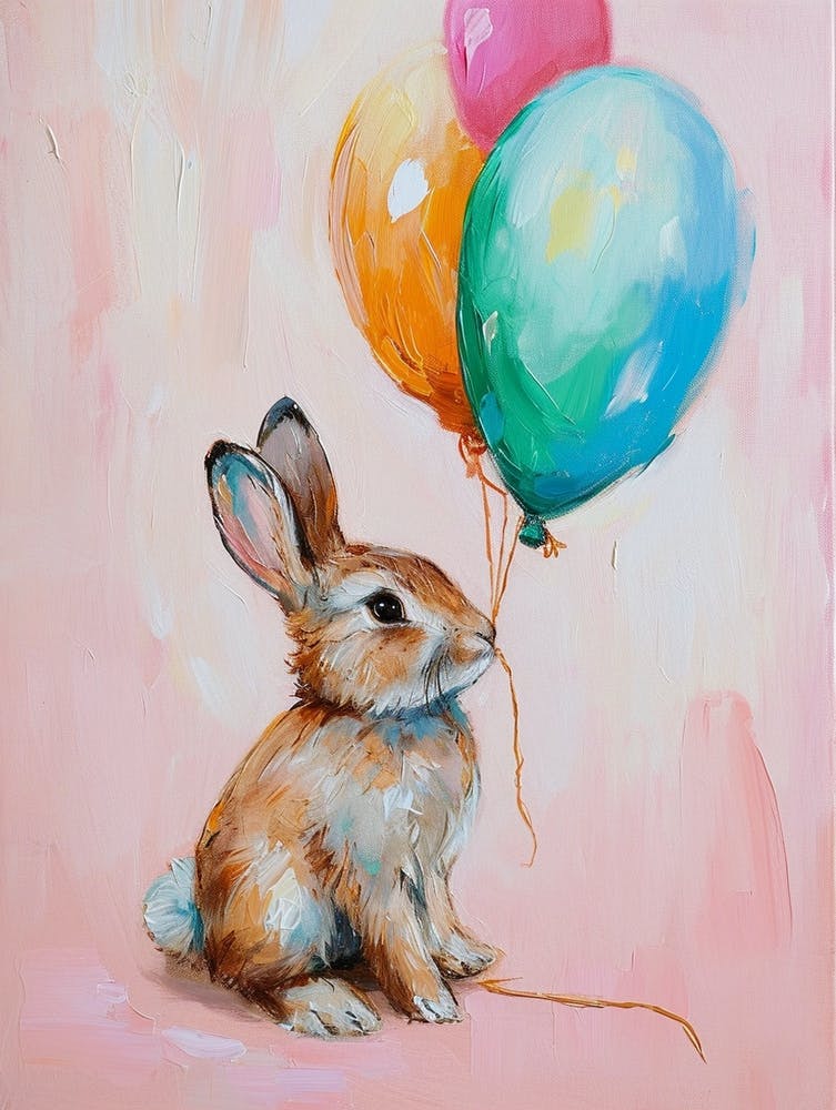Joli Lapin 2 Avec Ballon