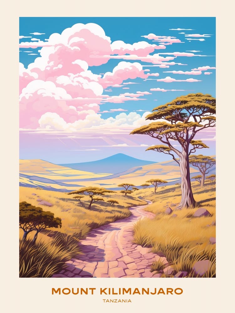 Mount Kilimanjaro Tanzania 1 Hike Poster